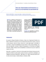 Análisis Psicométrico Del Cuestionario de Exposición A La Violencia en Estudiantes de Secundaria en BJ