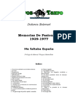 Ibarruri, Dolores - Memorias de Pasionaria 1939 - 1977