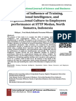 Analysis of Influence of Training, Emotional Intelligence, and Organizational Culture To Employees Performance at STTP Medan, North Sumatra, Indonesia