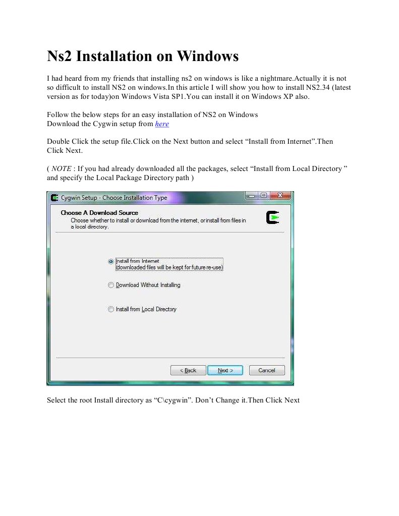 Ns2 Installation On Windows | PDF