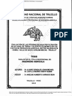 Evaluacion de Las Perdidas de Agua Por Infiltracion de Un Canal de Tierra PDF