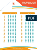 Claves Uni 2012 II Matematica