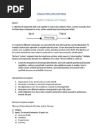 Computer Applications System Analysis and Design