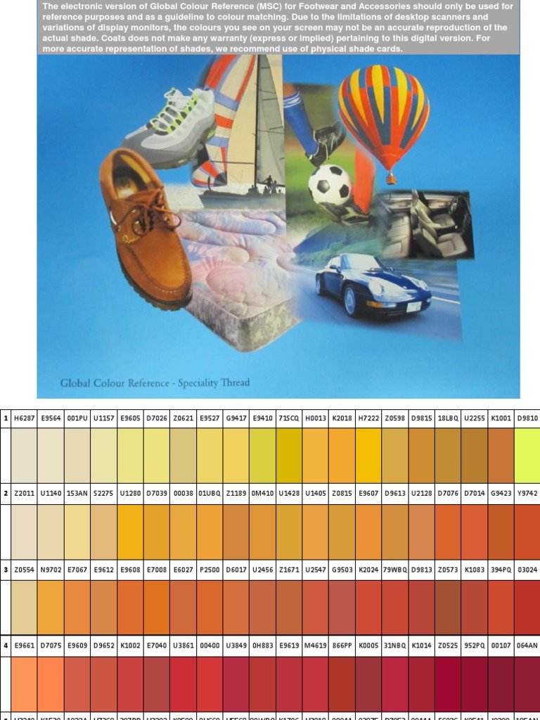 MSC Electronic Shade Card PDF | PDF | Media Technology | Computing