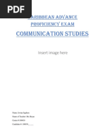 Communication Studies Ia Sample