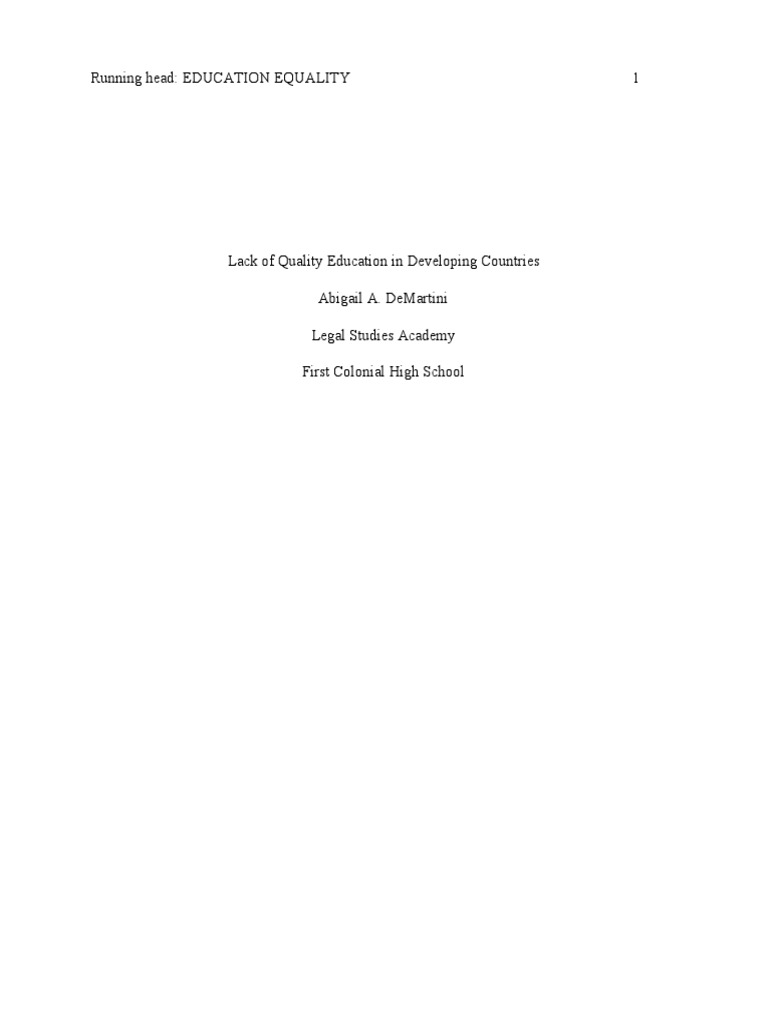 Senior Project Paper PDF Classroom Schools