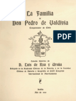 La Familia de Don Pedro de Valdivia Conquistador de Chile PDF