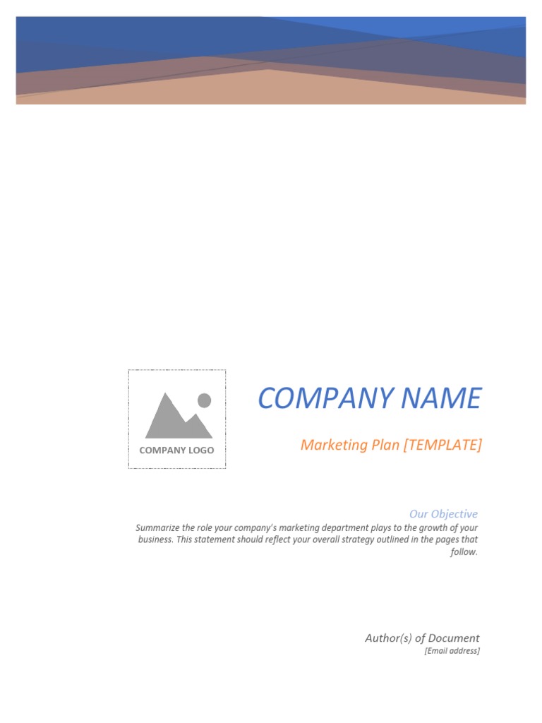 Free Marketing Plan Template by Hubspot PDF Competition Marketing