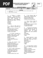 3. Avaliação Bimestral de Ciências - 3º Ano a - 4º Bimestre
