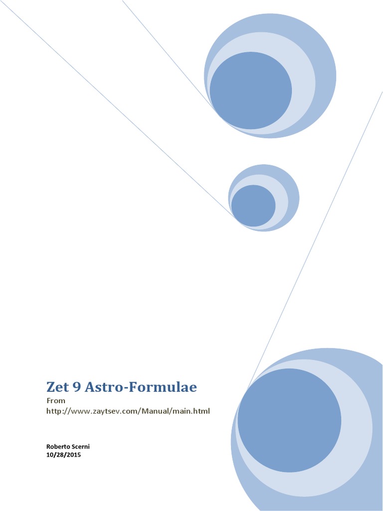 Zet 9 Astro-Formulae Guide | PDF | Apsis | Planets