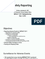 Safety Reporting: Shirley Jankelevich, MD IND Sponsor Clinical Safety Office