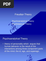 Freudian Theory: Psychoanalytical Theory Psychosexual Theory