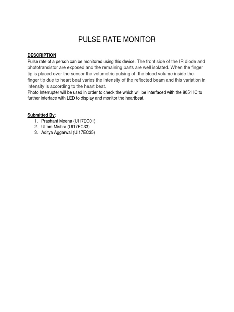 Pulse Rate Monitor PDF
