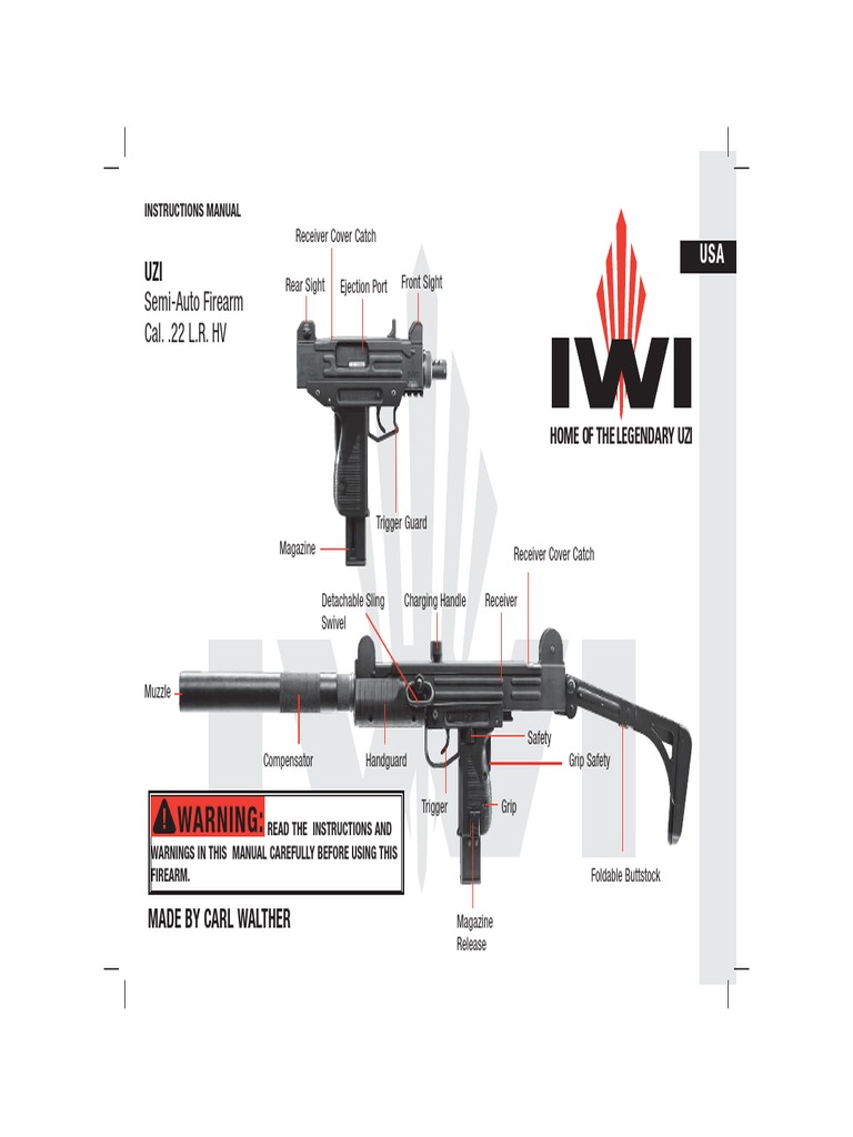 Manual Uzi | PDF | Magazine (Firearms) | Trigger (Firearms)
