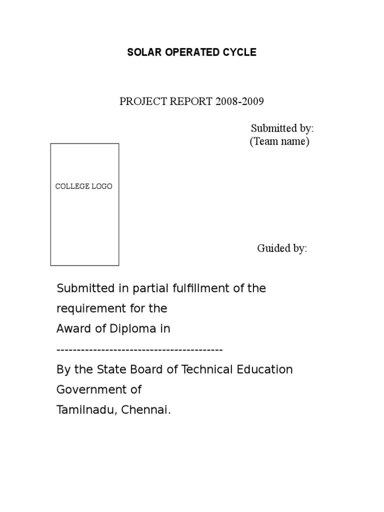 Solar Cycle Project Report 2008-09 | PDF | Thin Film Solar Cell ...