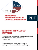 Privileged Communication in Judicial Proceeding