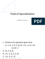 Field of Specialization