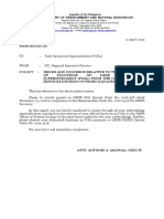 Memorandum: Department of Environment and Natural Resources