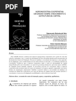 Agroindústria Cooperativa Um Ensaio Sobre Crescimento e Estrutura de Capital