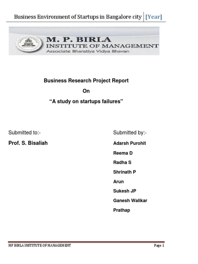 Startup Failure Analysis in Bangalore | PDF | Startup Company | Small ...