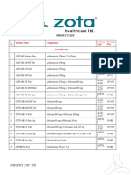 Product List: Sr. No Product Name Composition Packing Type Packing Size Antibiotics
