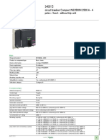 Product Data Sheet: Circuit Breaker Compact NS2500N 2500 A - 4 Poles - Fixed - Without Trip Unit
