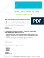 MCQ 15 Sample Questions PDF