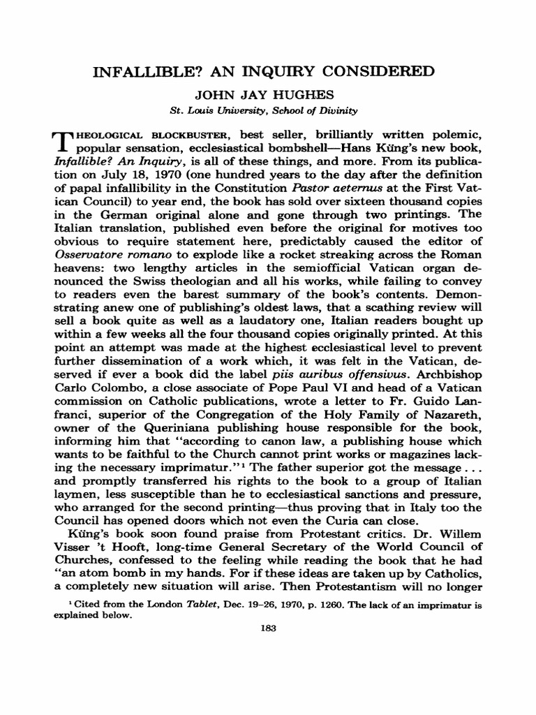 Infallible? An Inquiry Considered: Infallible? An Inquiry, Is All of ...