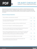 HR Audit Checklist: Identify Your Compliance Risks