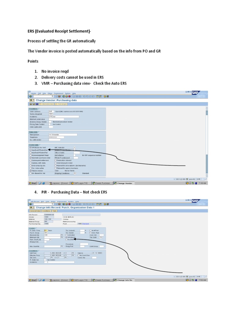 ERS Process and MRRL Error Resolution | PDF