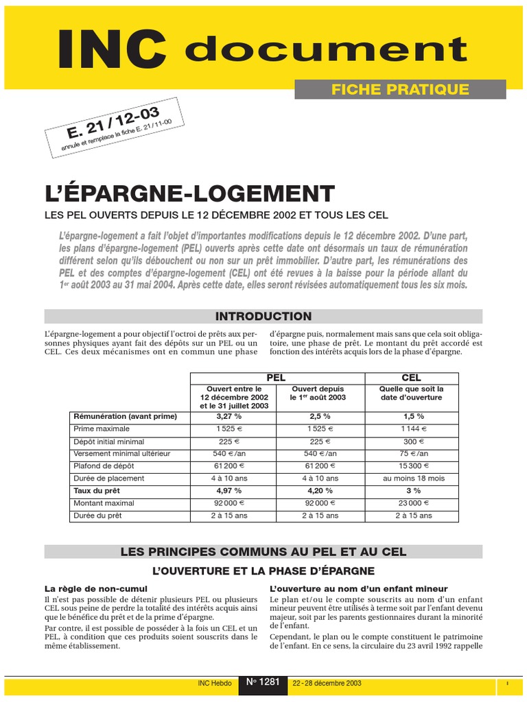 Conseil 864 E21 Pel 2002 Logement Banques