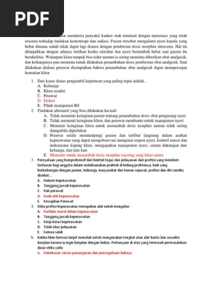 Soal Pilihan Ganda Dilem Etik