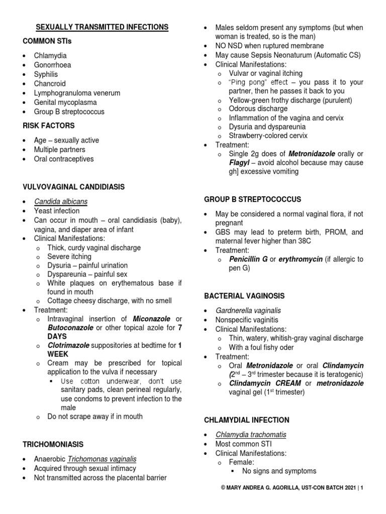 Sexually Transmitted Infections | PDF | Candidiasis | Human Reproduction