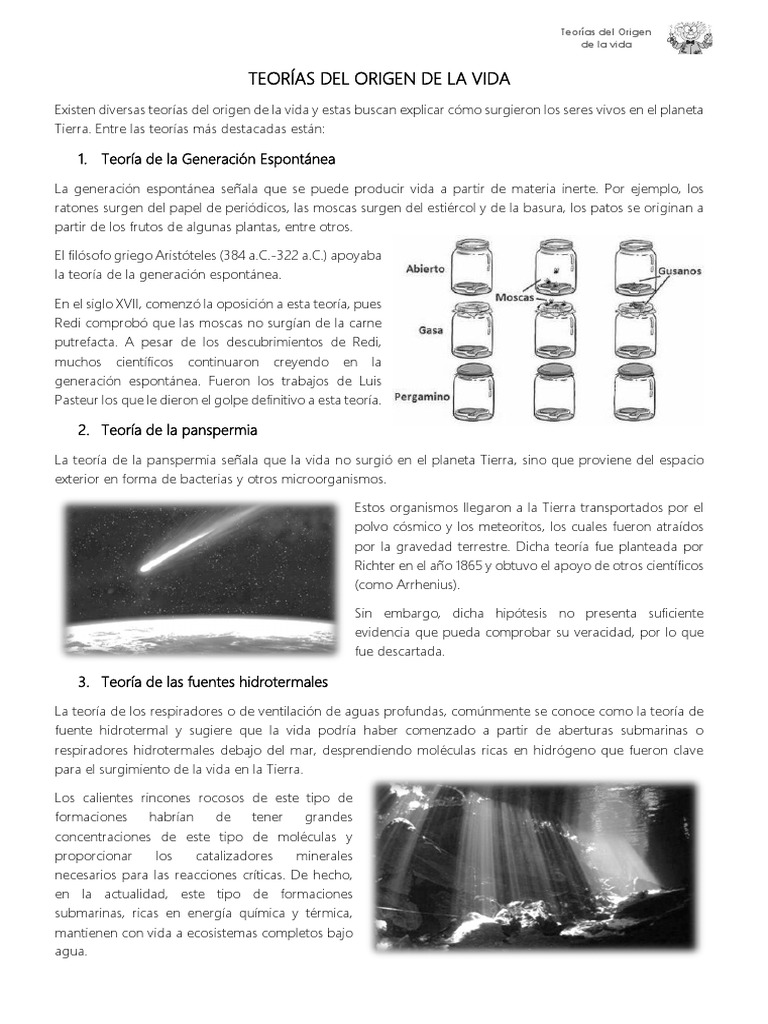 Teoría Hidrotermal del Origen de la Vida | PDF | Abiogénesis | Vida
