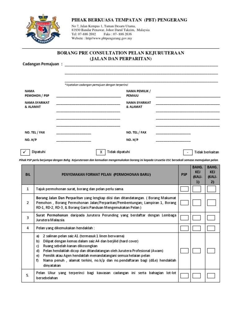Borang Pre Consult Rd Pdf