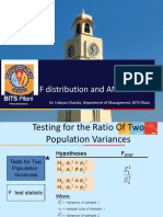 F Distribution and ANNOVA PDF