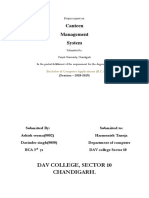 Project Report on Canteen Management System