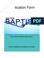 Water Baptism Application Explanation