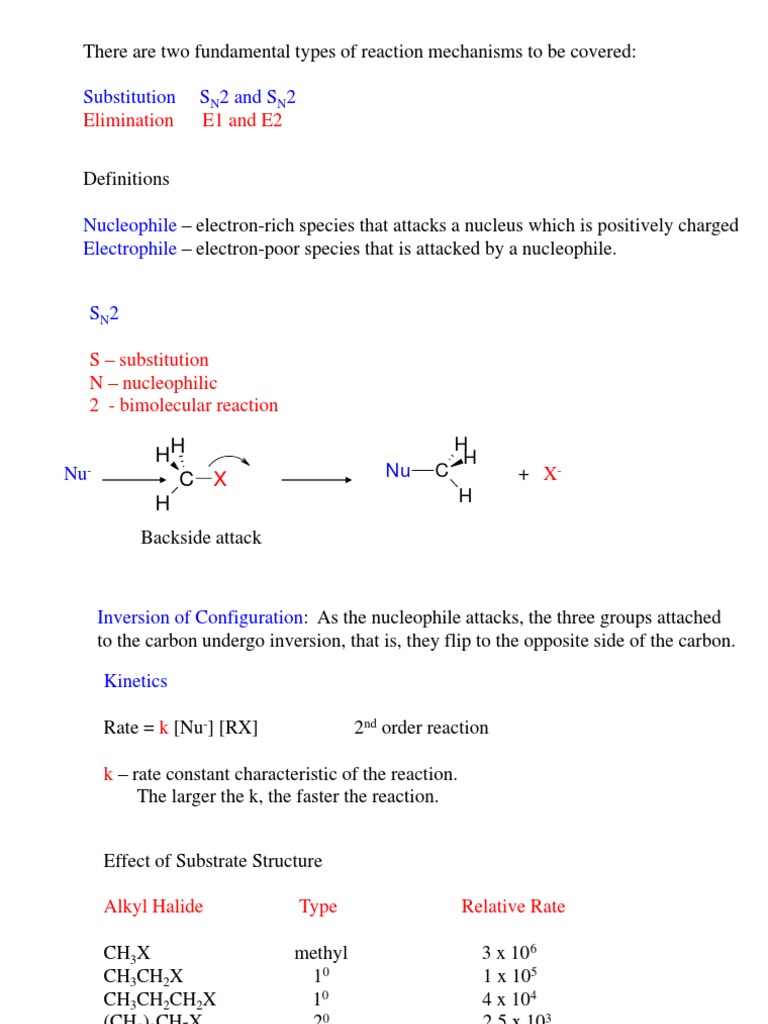 E1 and E2 Reaction Mechanisms Explained | PDF | Chemical Reactions ...
