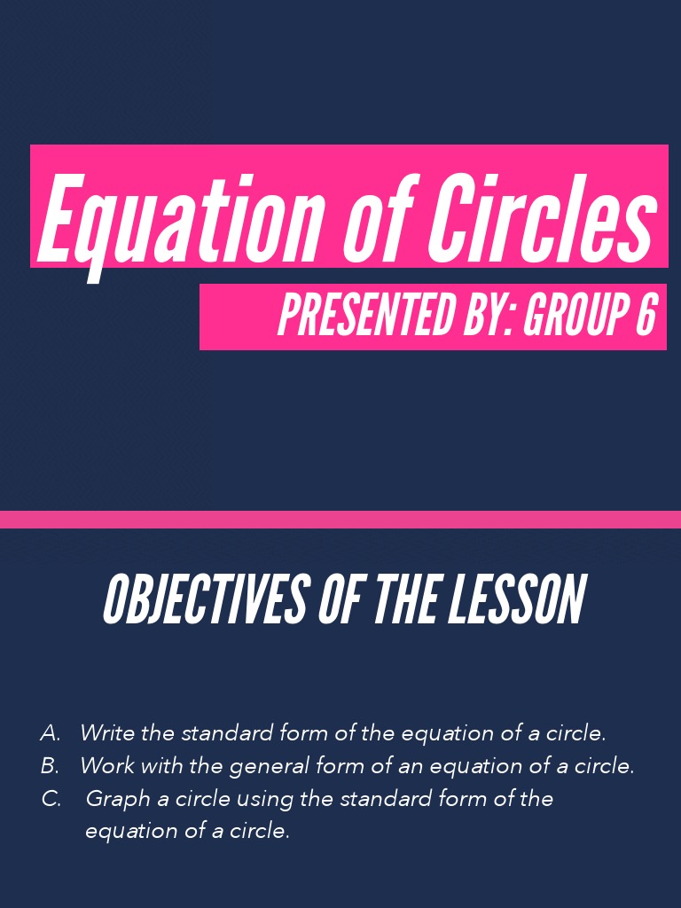 Equations Of Circles Pdf Circle Elementary Geometry