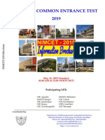 Information Brochure NIMCET2019