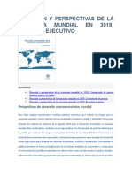 Situación y Perspectivas de La Economía Mundial en 2019