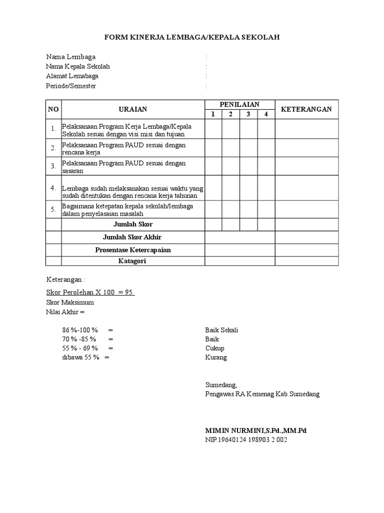 Contoh Catatan Guru Di Raport Sd