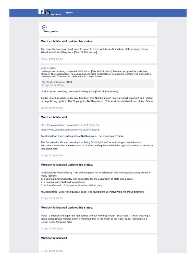 Harris Murdoch's Facebook Posts | PDF | Isaac Newton | Creative