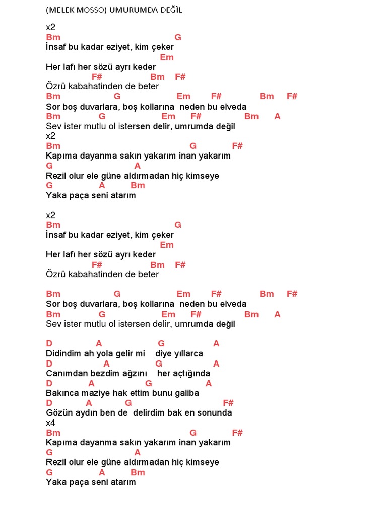 sende basini alip gitme akor newbillman