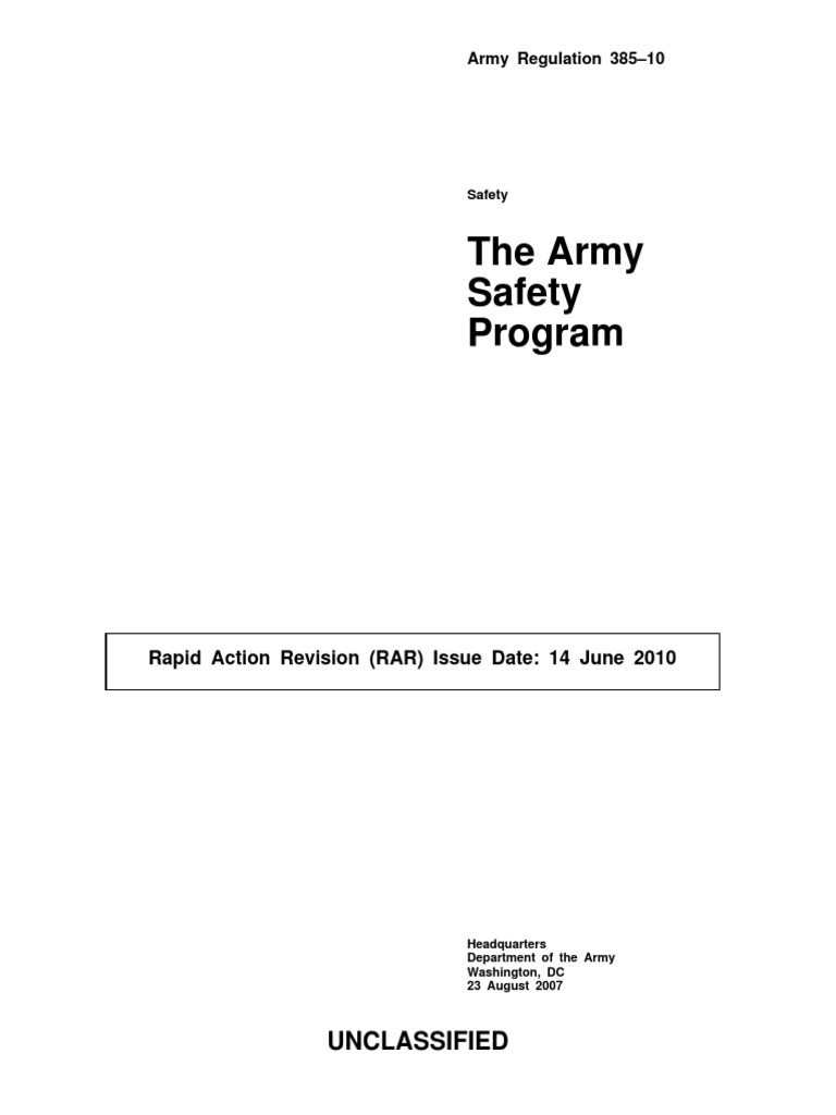 Army Safety Program Guide | PDF | United States Army | Occupational ...