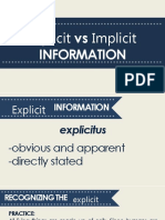 Explicit and Implict