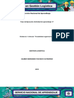 Evidencia 1 Articulo Trazabilidad Organizacional