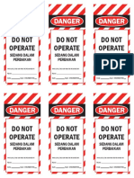 Do Not Operate Do Not Operate Do Not Operate: Sedang Dalam Perbaikan Sedang Dalam Perbaikan Sedang Dalam Perbaikan