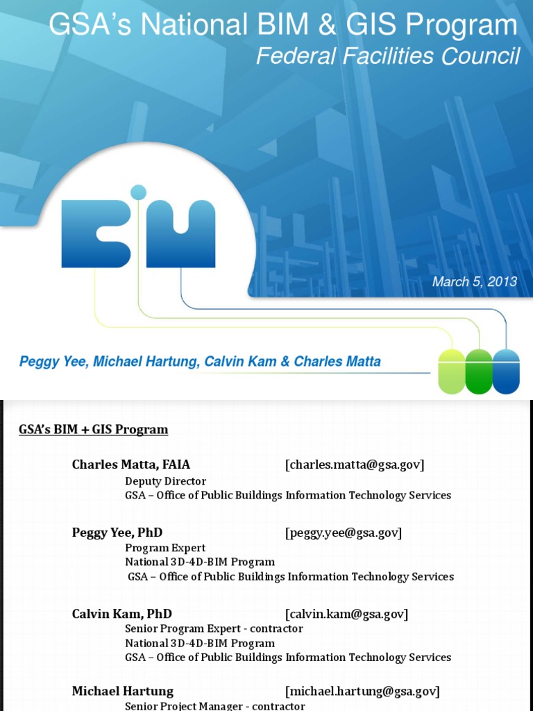 GSA's National BIM & GIS Program PDF | PDF | Building Information ...